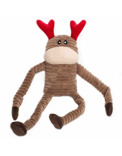 ZippyPaws Holiday Crinkle Reindeer Plush Dog Toy  - Large