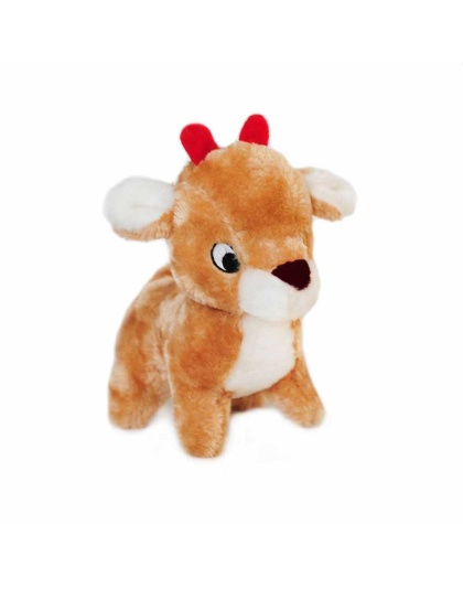 ZippyPaws Holiday Deluxe Reindeer Plush Dog Toy