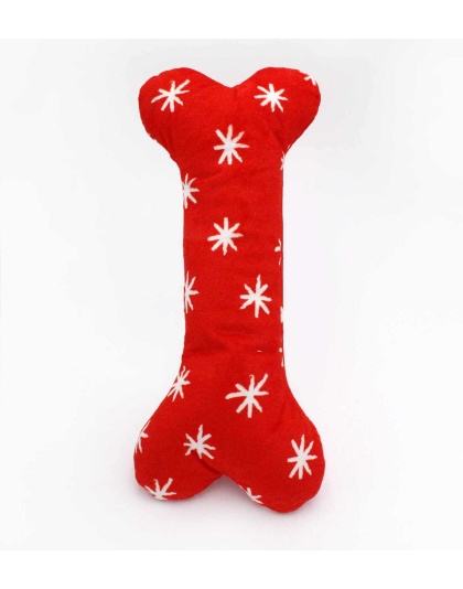 ZippyPaws Holiday Jigglerz(R) Festive Bone Plush Dog Toy