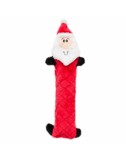 ZippyPaws Holiday Jigglerz(R) Santa Plush Dog Toy