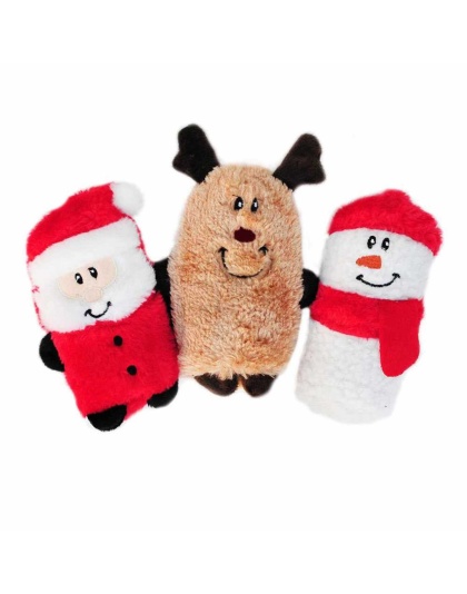 ZippyPaws Holiday Squeakie Buddies Plush Dog Toy