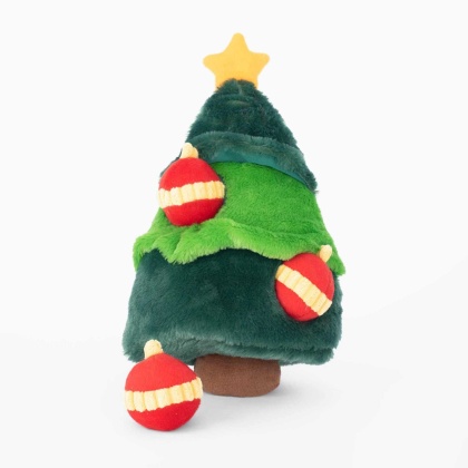 ZippyPaws Holiday Zippy Burrow Christmas Tree Plush Dog Toy