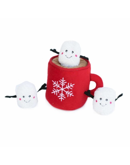 ZippyPaws Holiday Zippy Burrow Hot Cocoa Plush Dog Toy