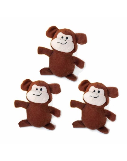 ZippyPaws Miniz 3 Pack- Monkeys