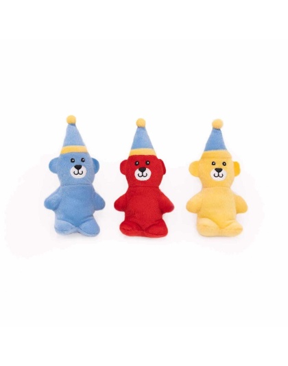 ZippyPaws Miniz 3-Pack - Birthday Bears