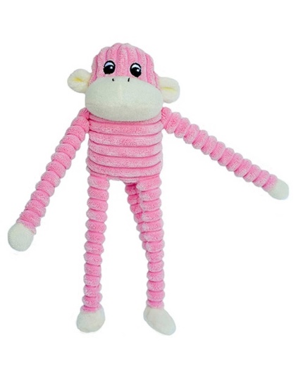 ZippyPaws Spencer Crinkle Monkey Pink Small