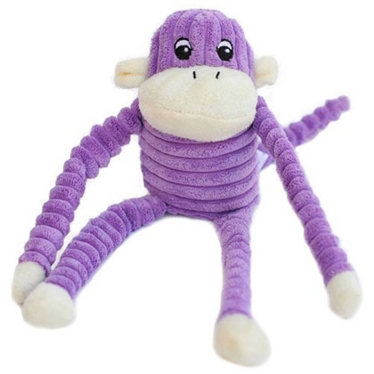 ZippyPaws Spencer Crinkle Monkey Purple Small