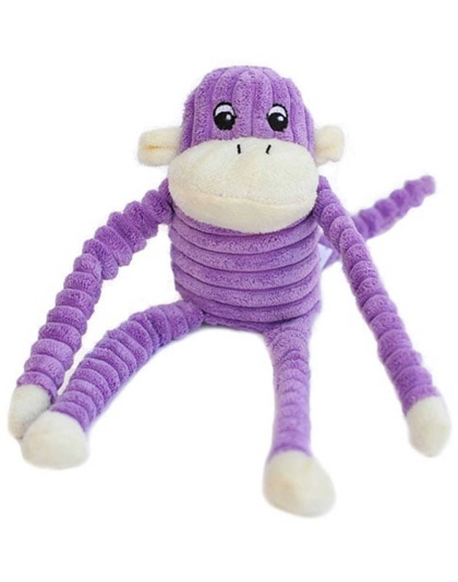 ZippyPaws Spencer Crinkle Monkey Purple Small