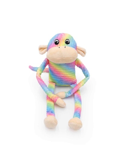 ZippyPaws Spencer the Crinkle Monkey - Large Rainbow