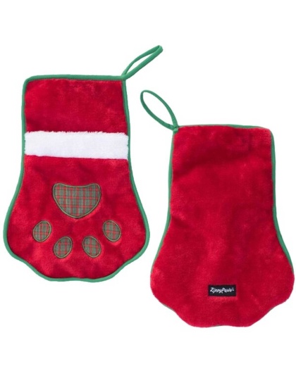 ZippyPaws Stocking Red Paw Christmas Stockings