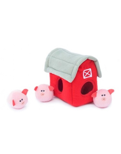 ZippyPaws Zippy Burrow Barn with Pig Bubble Babies