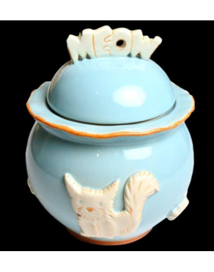 Sky Blue - Cat Treat Jar - Jar