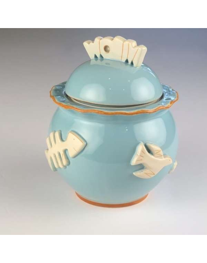 Sky Blue - Cat Treat Jar - Jar