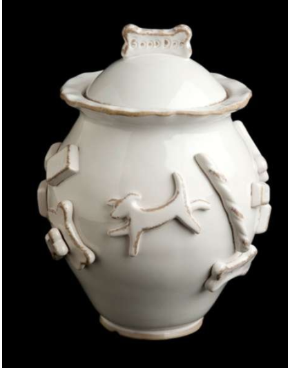 French White - Dog Treat Jar - Jar