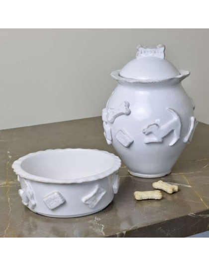 French White - Dog Treat Jar - Jar