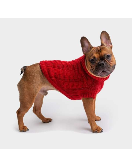 Red - GF Pet Chalet Dog Sweater  - 3XS