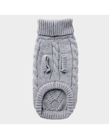 Grey - GF Pet Chalet Dog Sweater  - 3XS