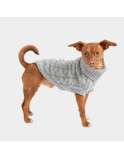 Grey - GF Pet Chalet Dog Sweater  - XS