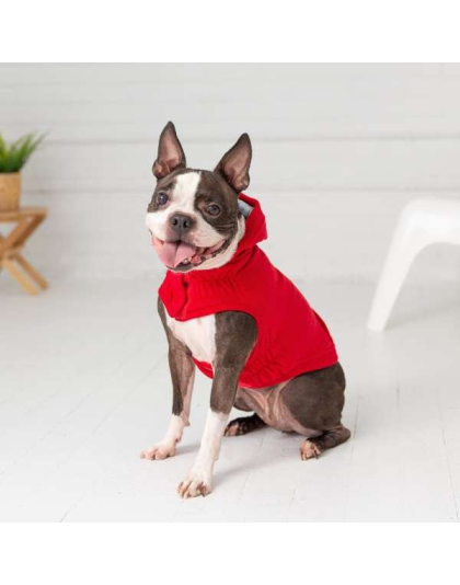 Red - GF Pet Elasto-Fit Urban Dog Hoodie - 2XS