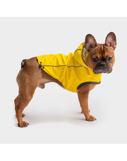 Yellow - GF Pet Reversible ElastoFit Raincoat  - 2XS