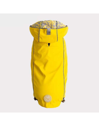 Yellow - GF Pet Reversible ElastoFit Raincoat  - 2XS