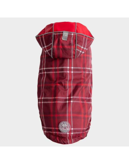 Red - GF Pet Reversible ElastoFit Raincoat  - Medium