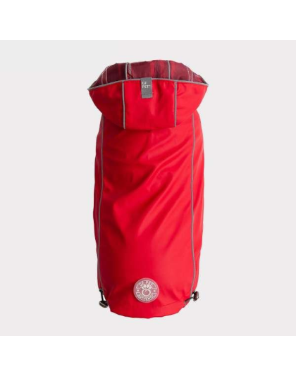 Red - GF Pet Reversible ElastoFit Raincoat  - Small