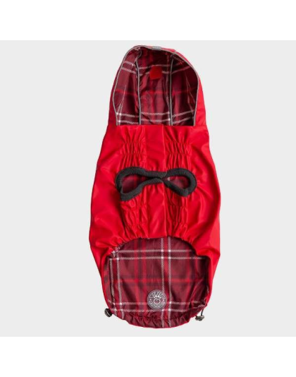 Red - GF Pet Reversible ElastoFit Raincoat  - Small