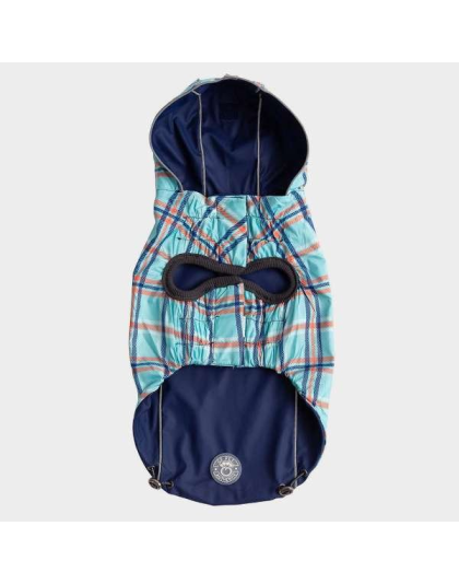 Navy - GF Pet Reversible ElastoFit Raincoat  - XS