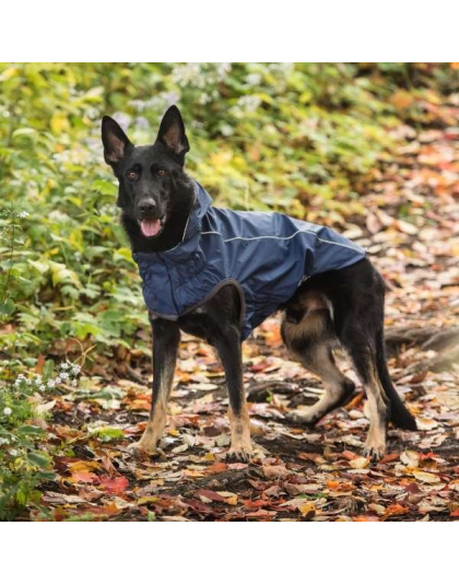 Navy - GF Pet Reversible ElastoFit Raincoat  - XS