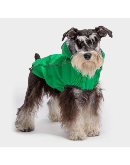 Green - GF Pet Reversible ElastoFit Raincoat  - XS