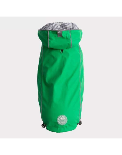 Green - GF Pet Reversible ElastoFit Raincoat  - XS