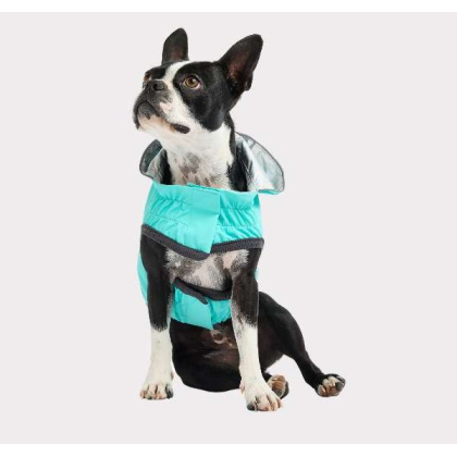 Neon Aqua - GF Pet Reversible Raincoat  - 4XL